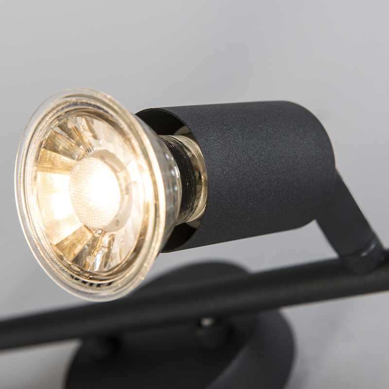 Industrial Spotlight Black Tiltable 2-Light - Jeany