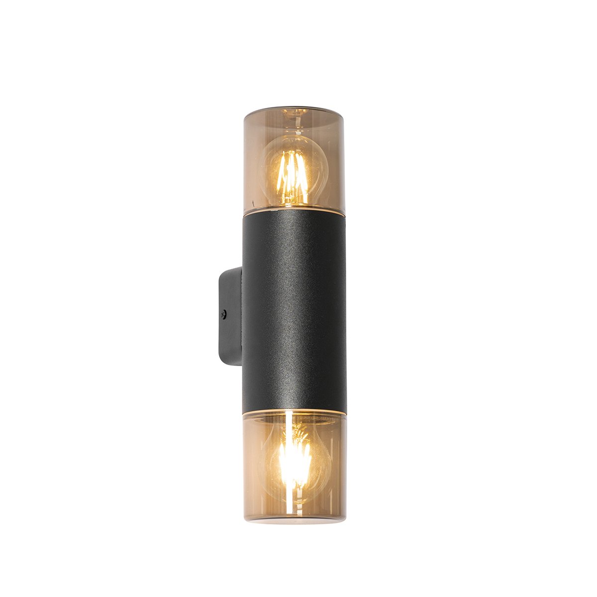 Lámpara de pared exterior moderna negra 2 luces IP44 - Odense