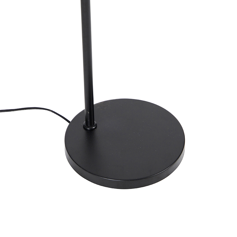 Lampada da terra industriale nera - Drum Mesh