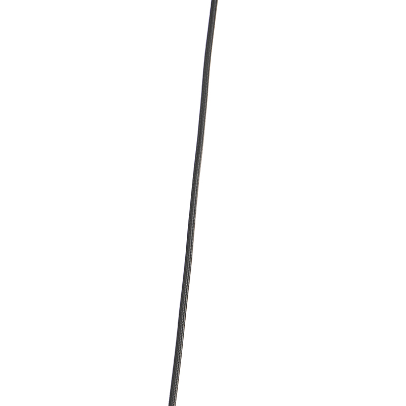 Lámpara colgante de diseño negra con cristal ahumado 3 luces 226 cm - Qara