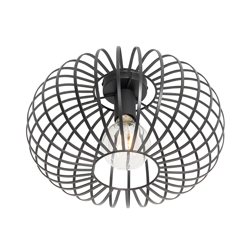 Plafón de diseño negro 39 cm - Johanna