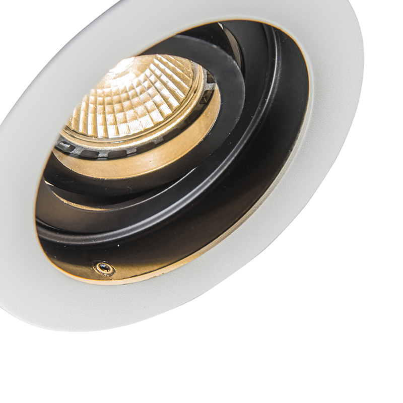 Spot encastré intelligent blanc avec acier incluant Wifi GU10 - Rondoo