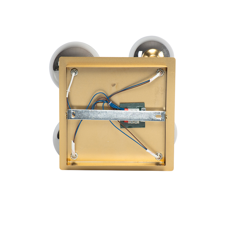 Modern Ceiling Light Gold 5-Light with Smoke Glass - Athens