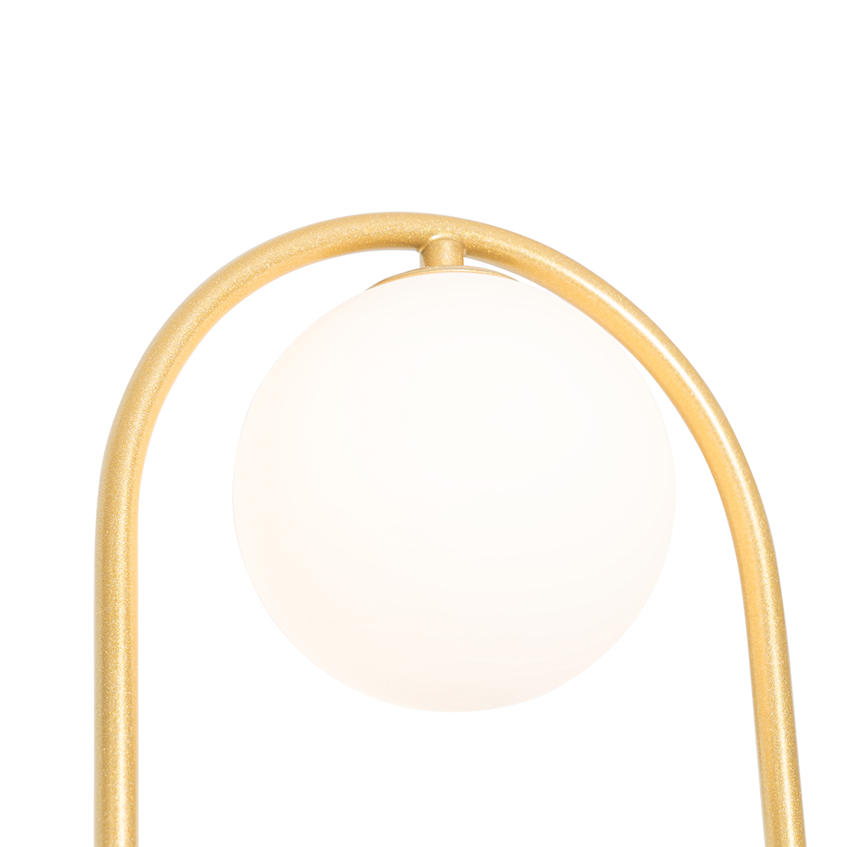 Art Deco Wandlampe Gold mit weißem Glas - Isabella