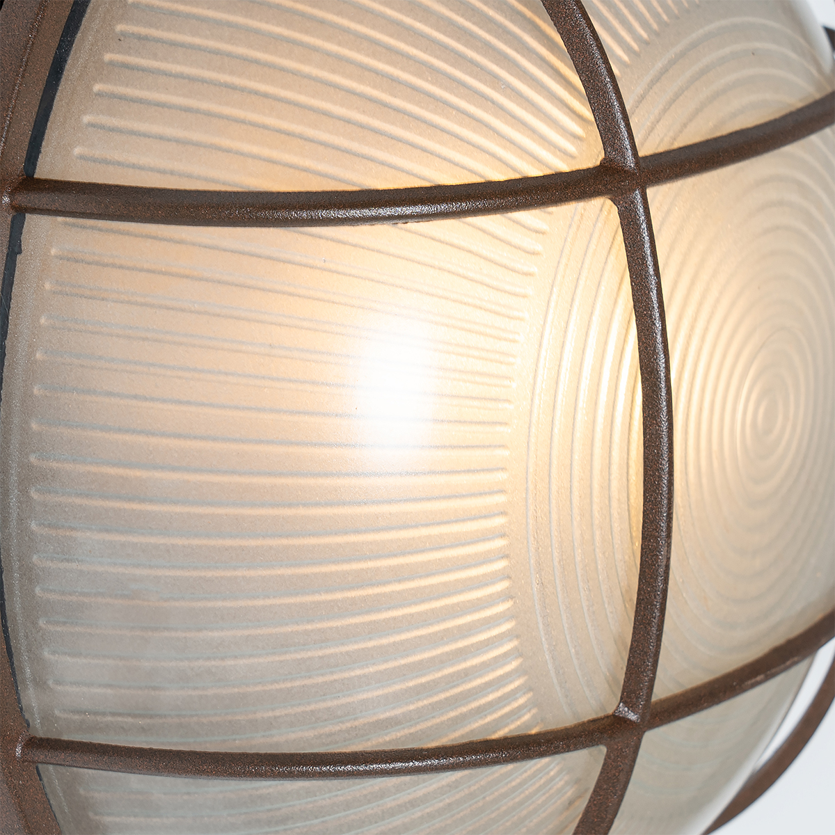 Lampada da parete per esterni industriale marrone ruggine IP44 - Hanneke