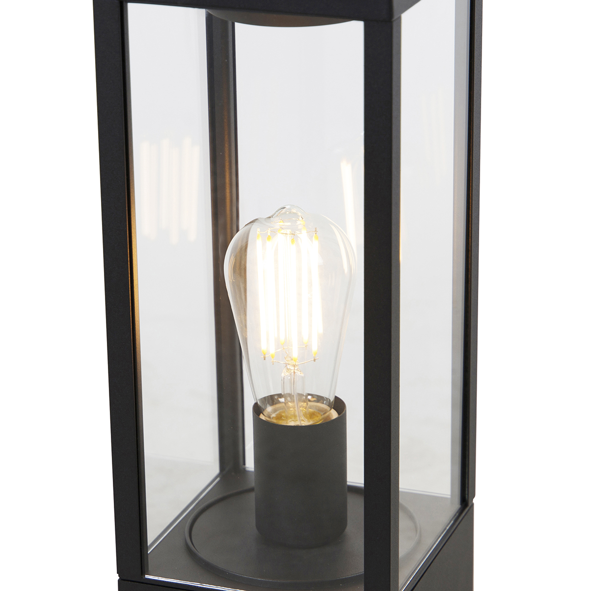 Lampe sur pied d'extérieur intelligente noire 40 cm avec WiFi ST64 - Charlois