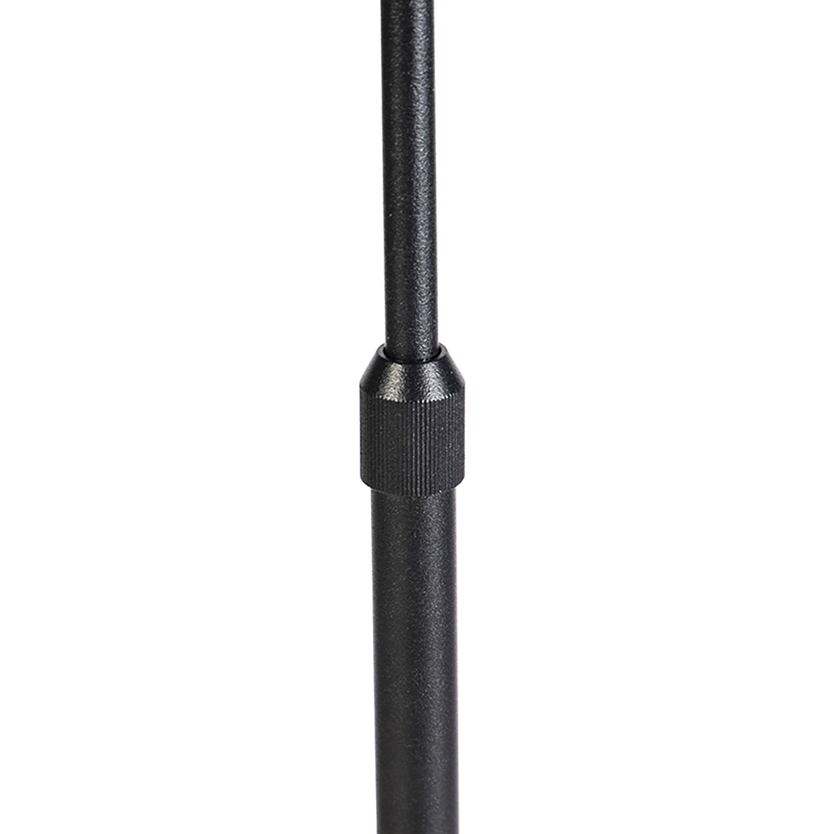 Stehleuchte schwarz verstellbar mit Schirm hellgrau 50 cm - Parte