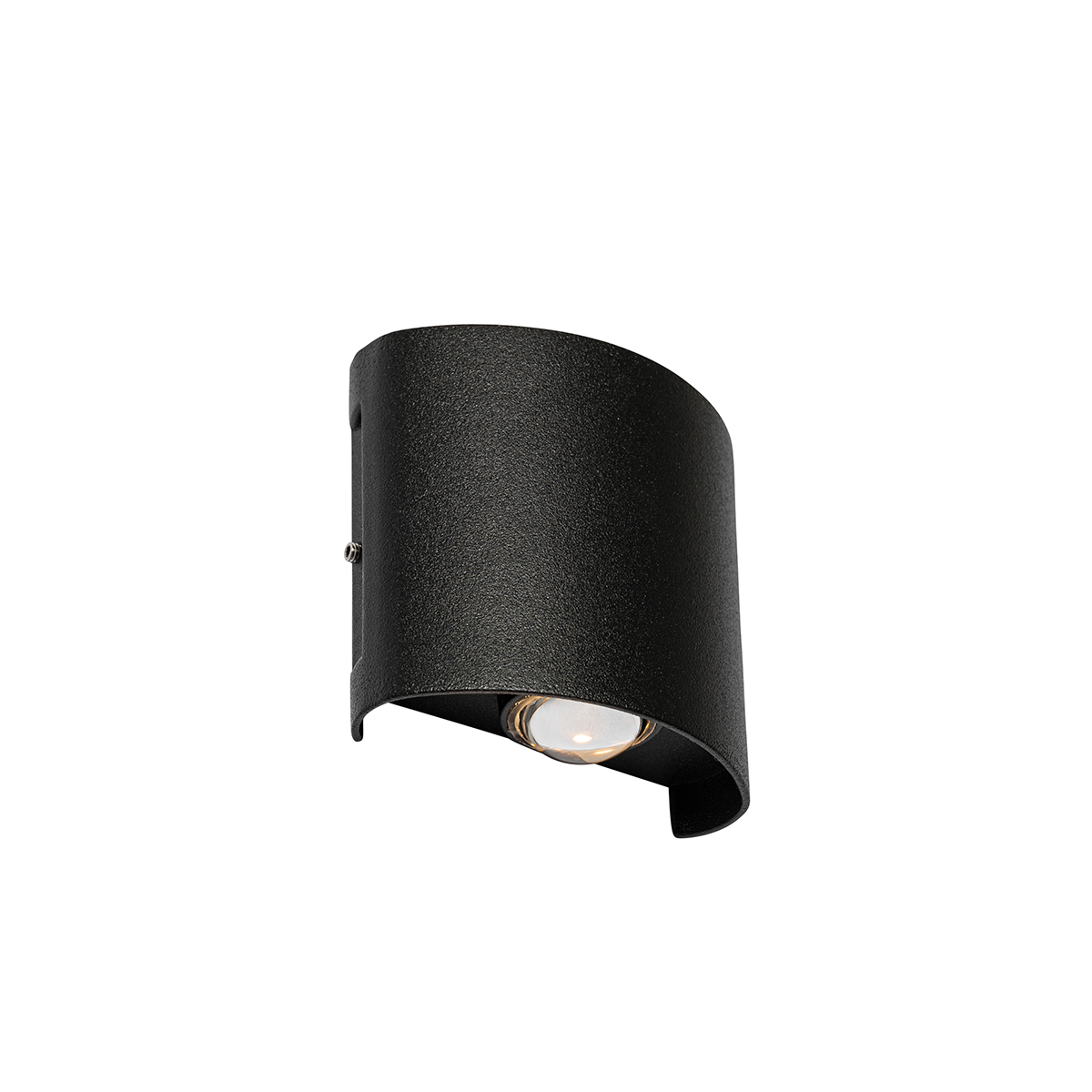 Applique murale d'extérieur noire avec LED 2 lumières IP54 - Silly
