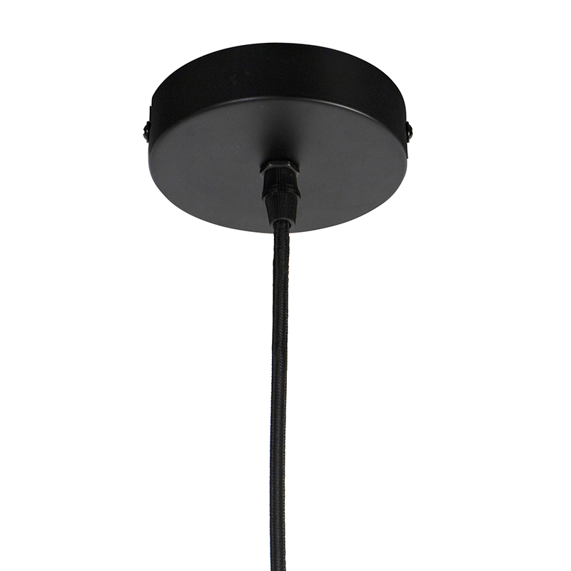 Design Pendant Lamp Black Sphere 45cm - Corda