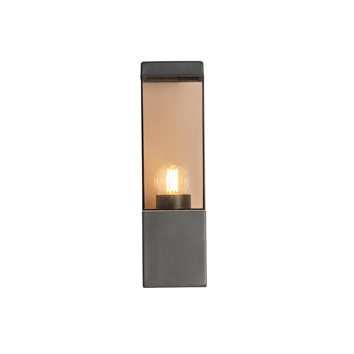 Modern outdoor wall lamp dark gray with smoke Malios