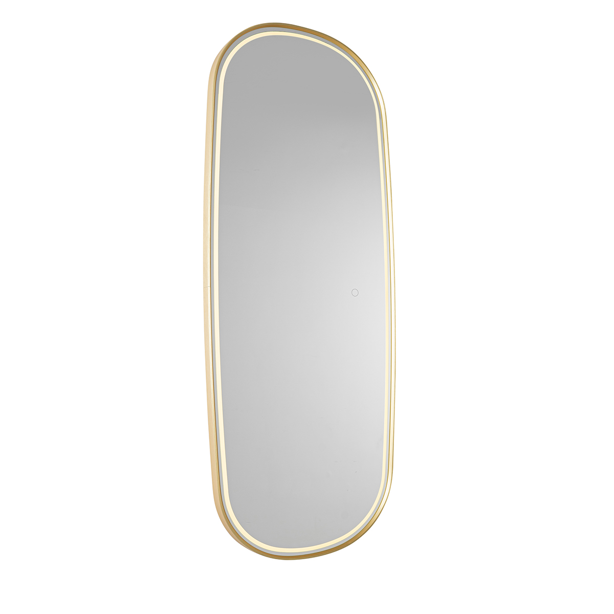 Modern bathroom mirror gold incl. LED and touch dimmer Geraldien