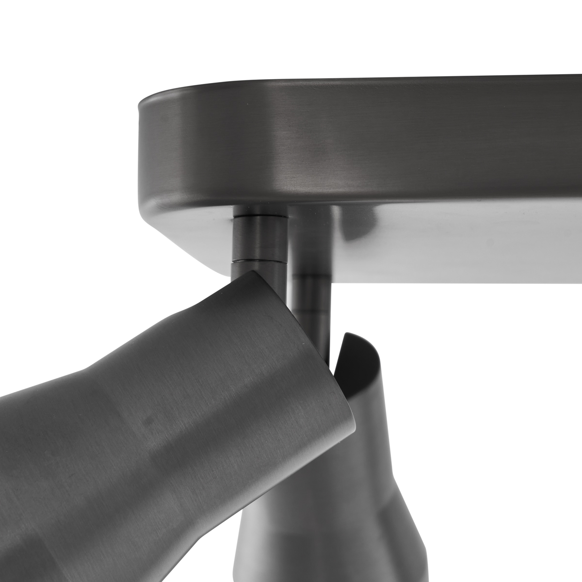 Faretto da soffitto quadrato GU10 50 mm 4 luci colore canna di fucile - Stanley
