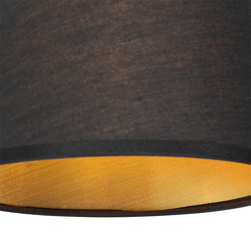 Applique moderna nera e oro con luce di lettura - Renier