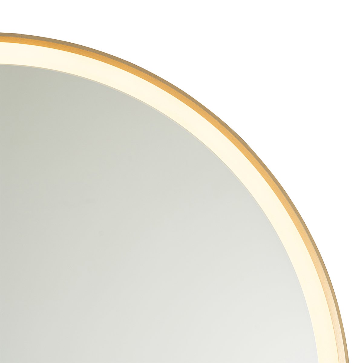 Bathroom mirror gold 70 cm incl. LED with touch dimmer Miral