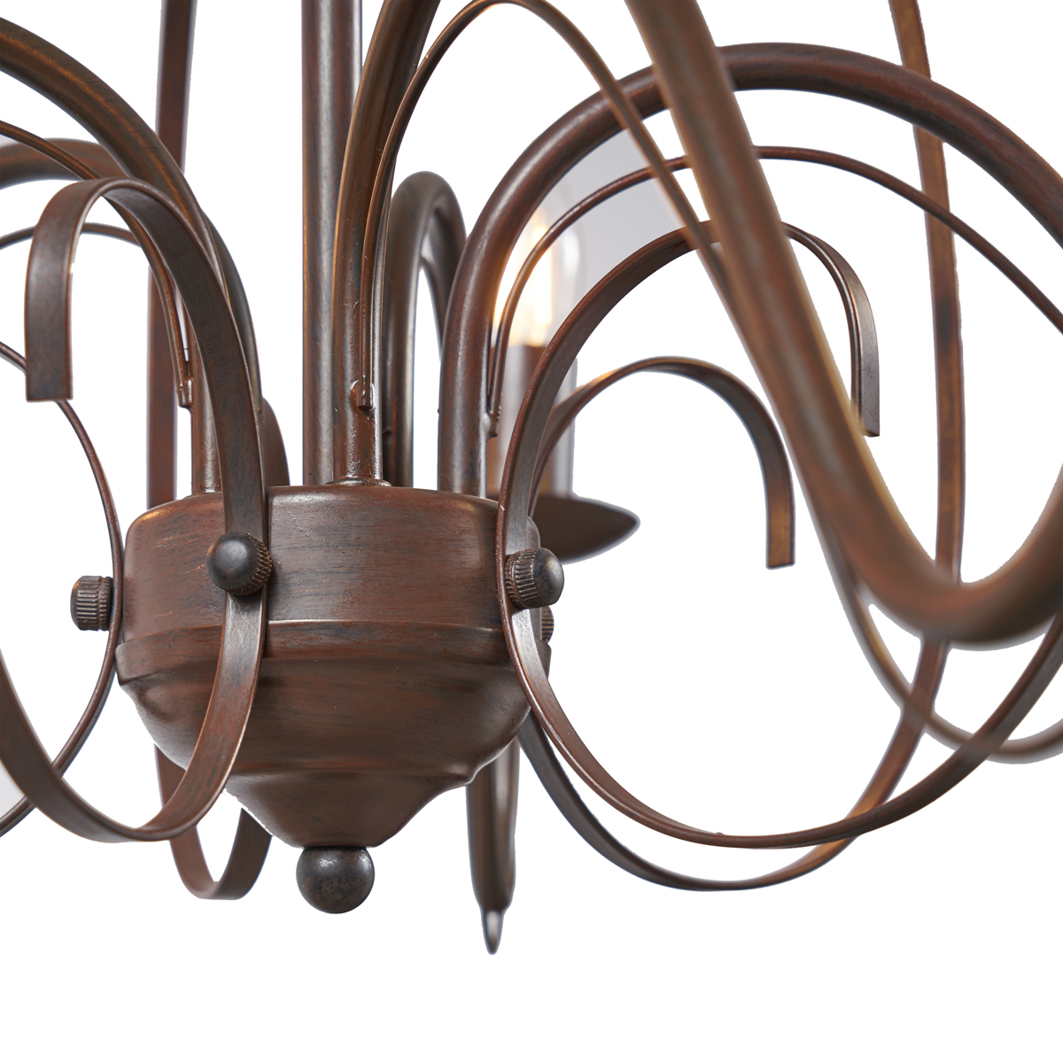 Lustre classique marron rouille à 8 lumières - Giuseppe