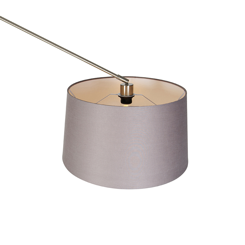 Lampadaire doré avec abat-jour marron clair 50 cm orientable - Editeur