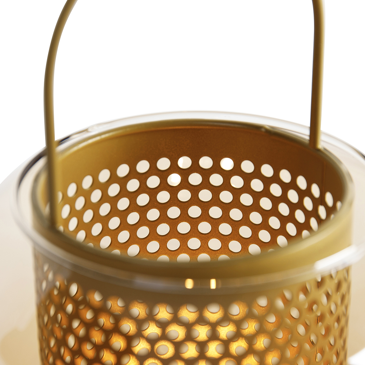 Lampe de table Art Déco or avec verre ambré 23 cm - Kevin