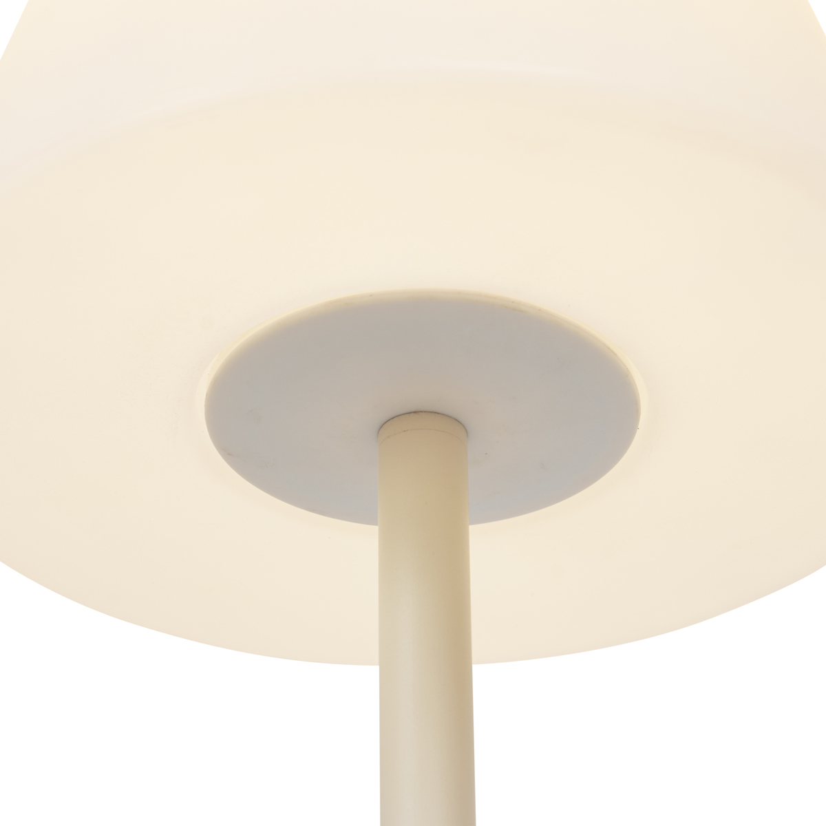 Lámpara de pie para exterior beige con pantalla blanca IP65 - Virginia