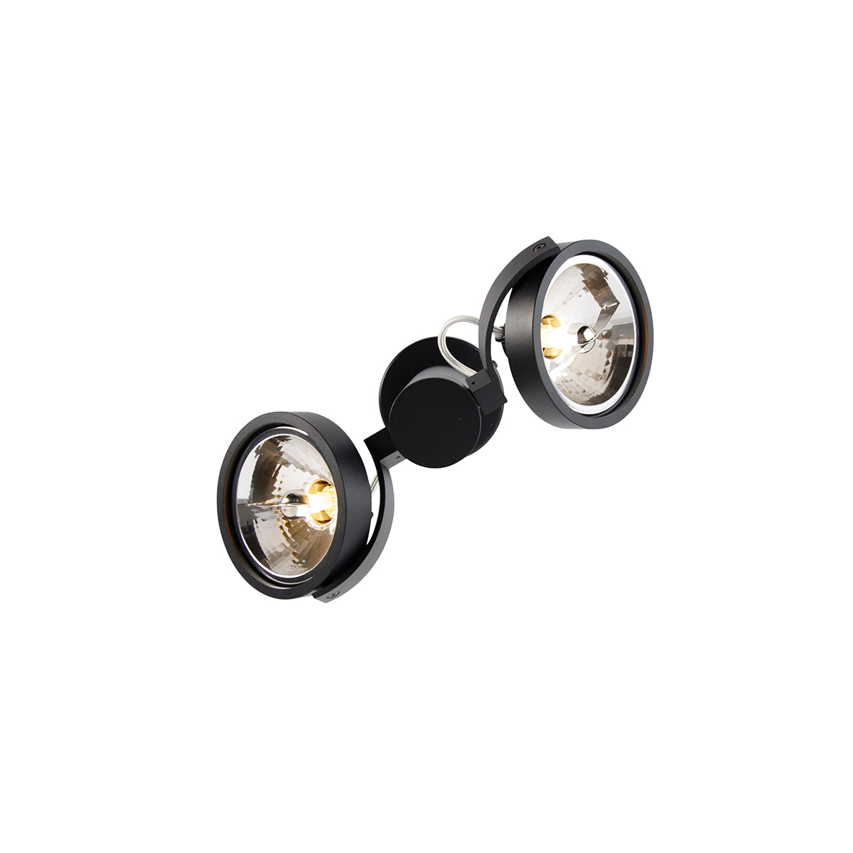 Foco moderno negro ajustable 2-luces - Goes
