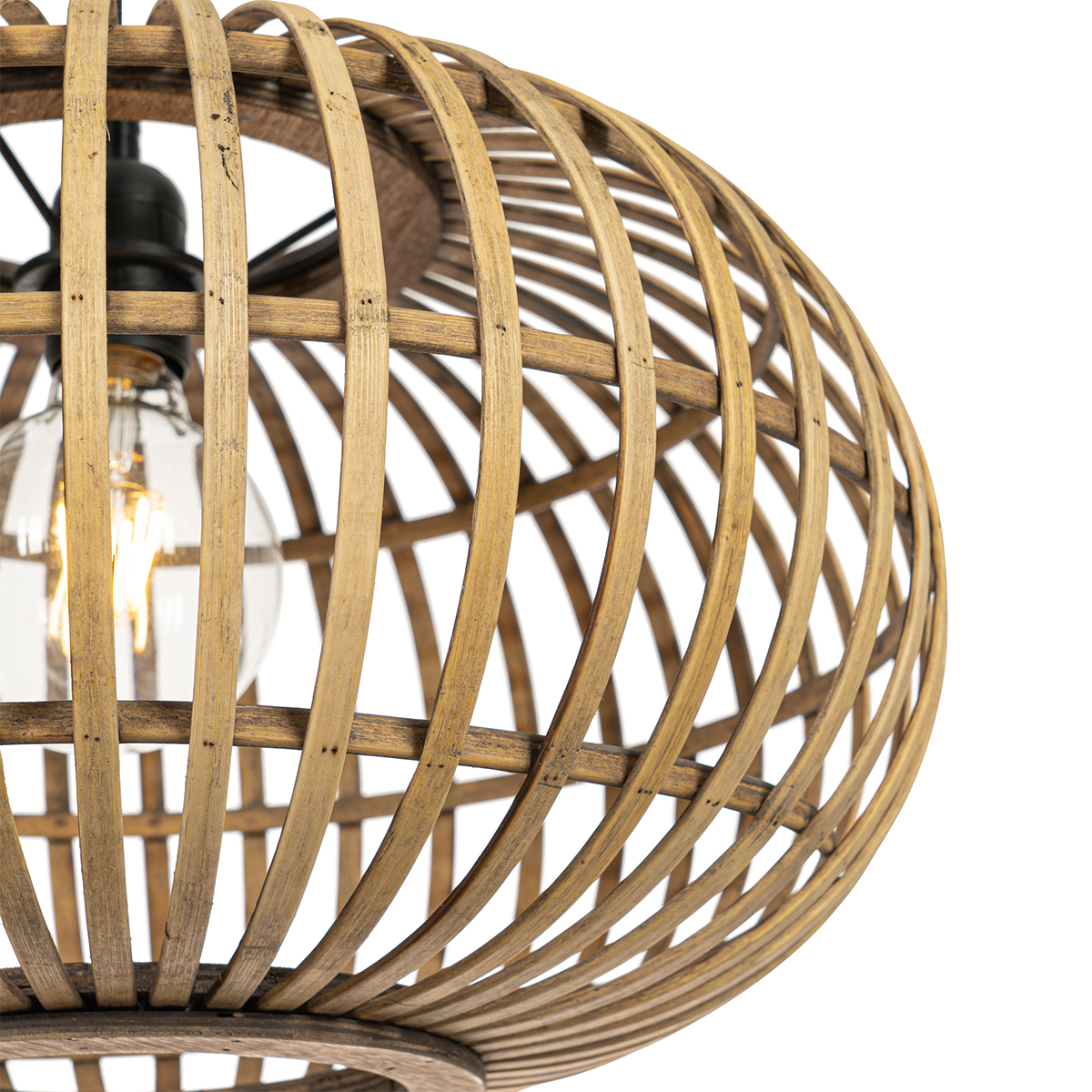 Lámpara colgante oriental de bambú 44 cm - Amira