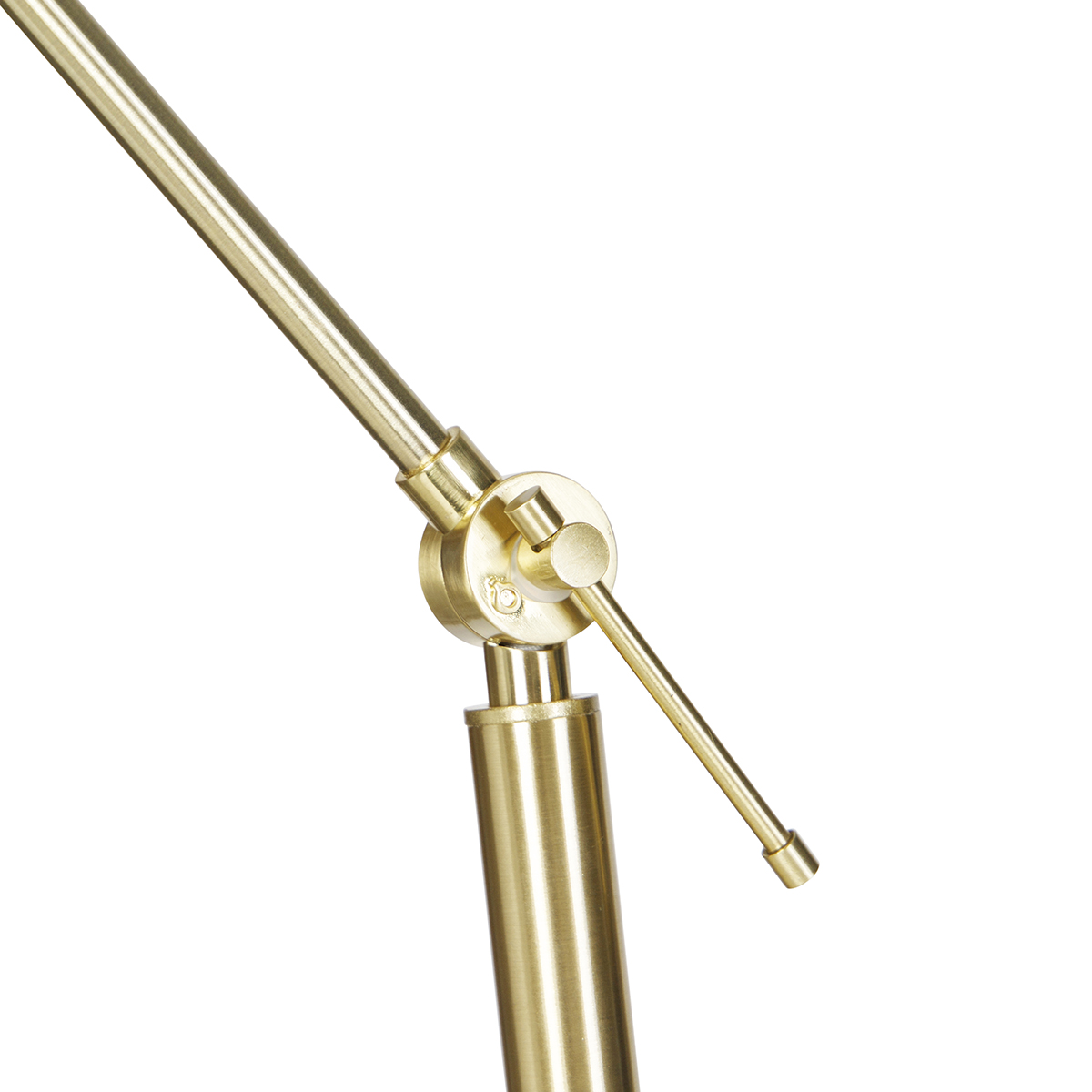 Lampada da terra oro con paralume grigio chiaro 50 cm regolabile - Editor