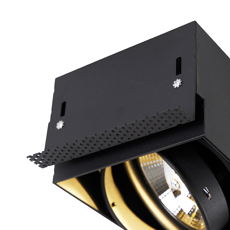 Smart Recessed Spotlight Black Trimless 2-Lights Incl. 2 Wifi GU10 111mm - Oneon