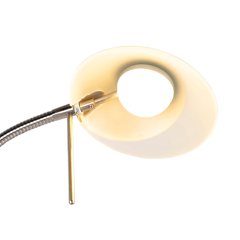 QAZQA Lexus - LED Dimmable Lampadaire Avec Lampe De Lecture Moderne Variateur Inclus - 1 Lumière - H 1800 Mm - Acier - Moderne - Éclairage Intérieur - Salon I Chambre -Éclairage Domestique AAHKMJXYDAFdJAOAIMEbOAchCWMN0H80tUgiXh1LMKm kPKpk1iBb S XpwLLfXywFLAEJllLX08Ini8SJKIX