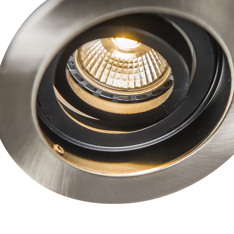 Spot encastrable Rondoo acier set de 5