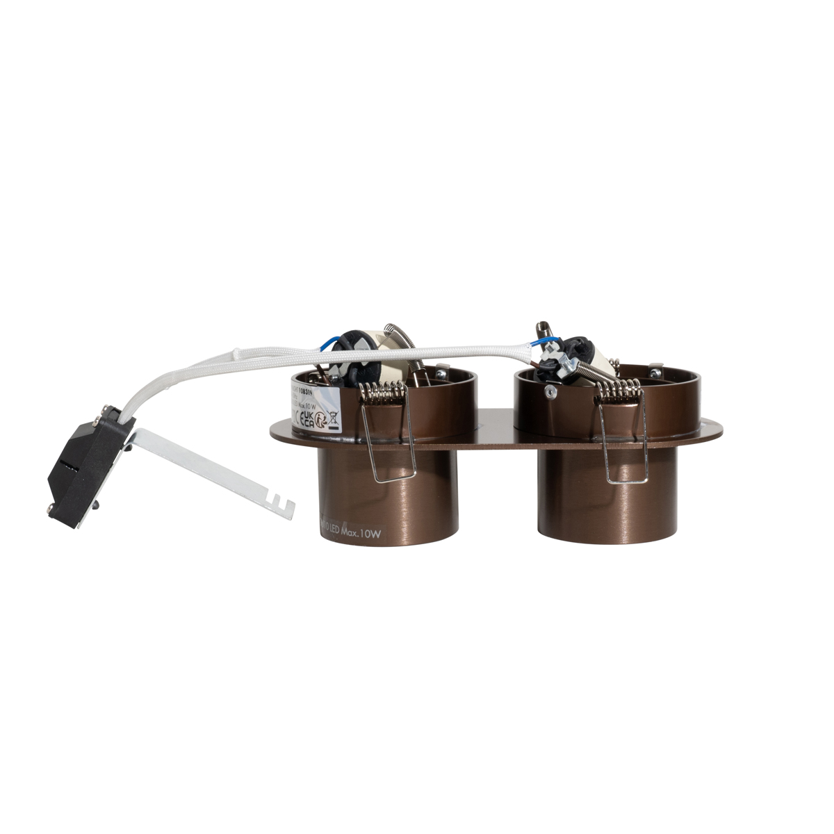 Foco empotrado redondo bronce oscuro GU10 50 mm 2 luces - Installa