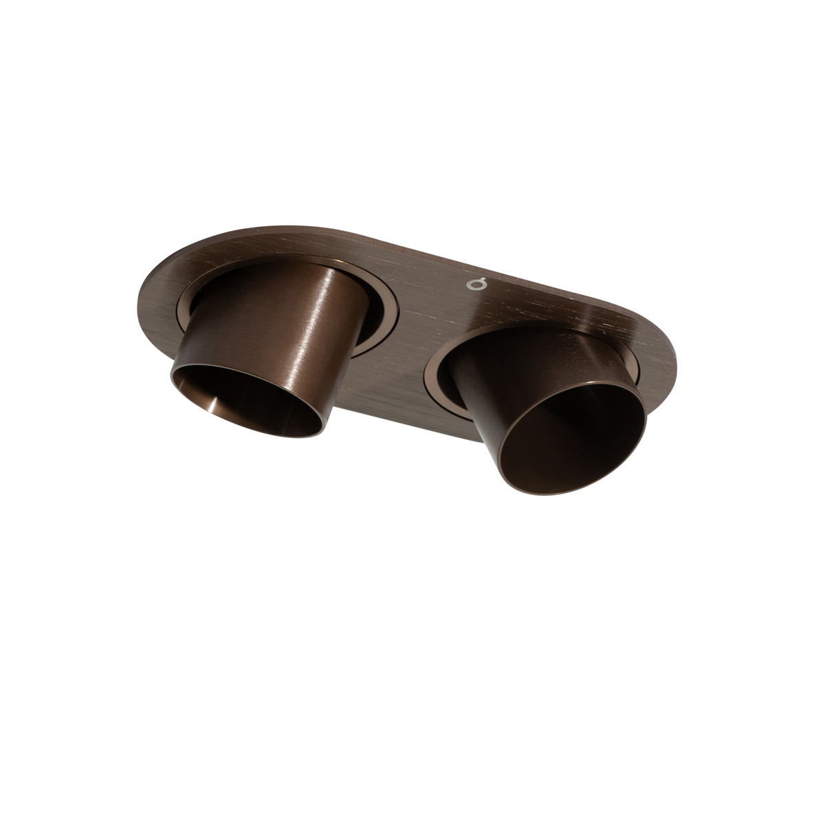 Ensemble de 6 spots encastrables bronze foncé GU10 35mm inclinables 2 lumières - Installa