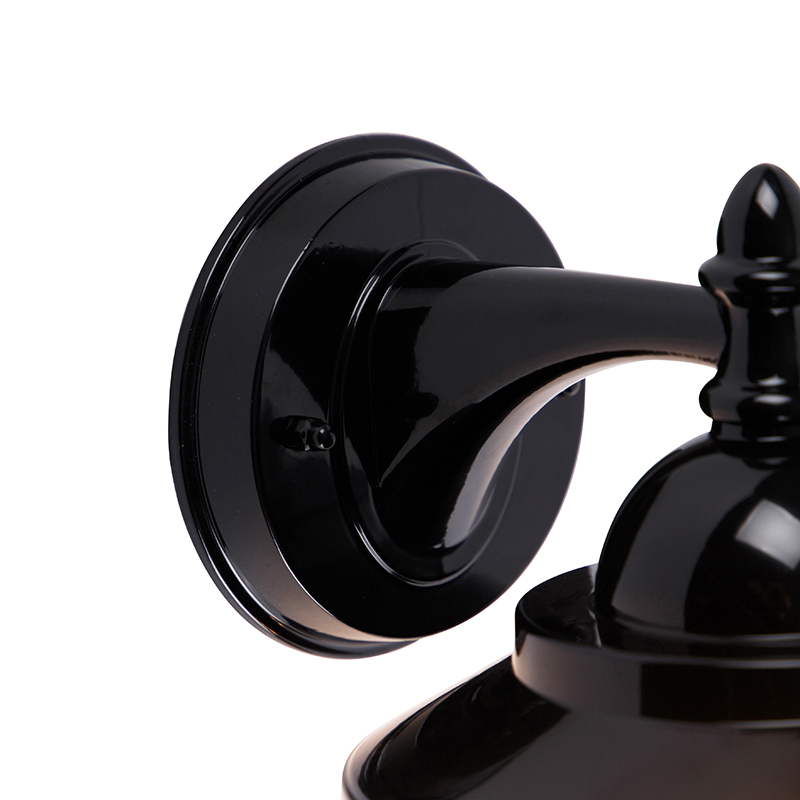 Aplique de pared clásico negro IP44 - Oxford