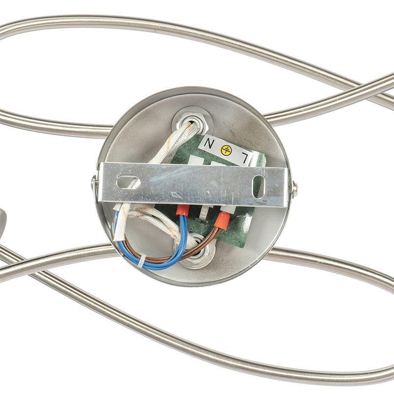 Moderne Deckenleuchte Stahl mit weißen Schirmen 4-Licht - Hetta