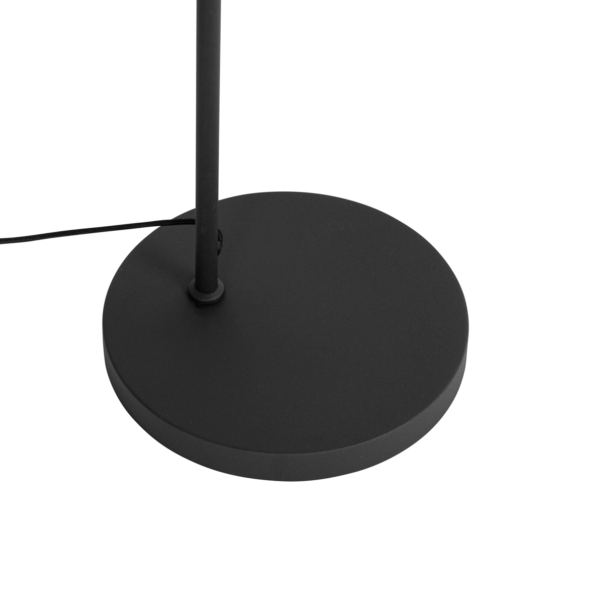 Lampadaire rétro noir avec intérieur doré - Jinte
