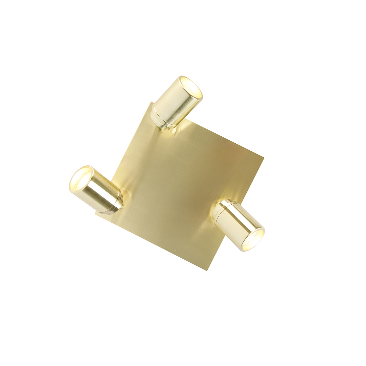 Faretto da bagno moderno in ottone quadrato a 3 luci IP44 - Ducha