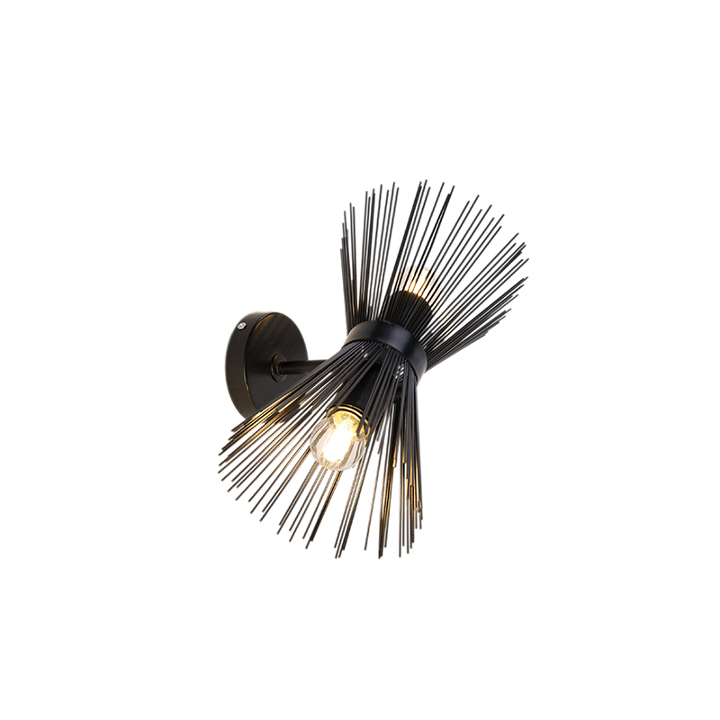 Aplique Art Deco negro 2 luces - Broom