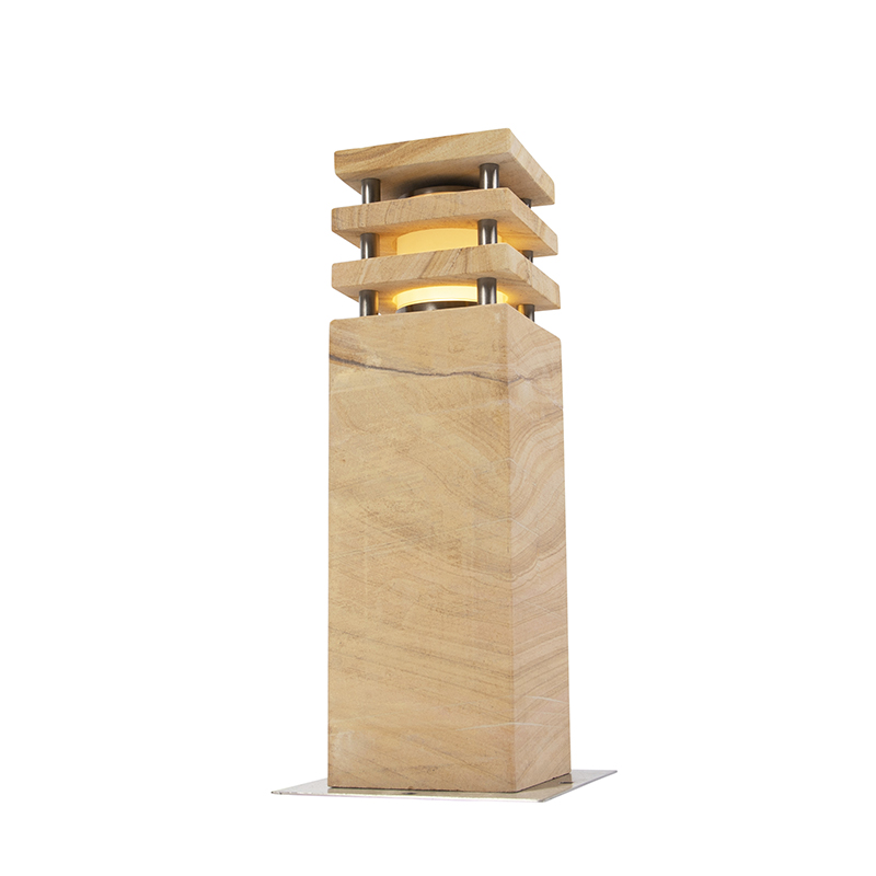 Lámpara de pie moderna para exterior de piedra arenisca 40 cm - Grumpy
