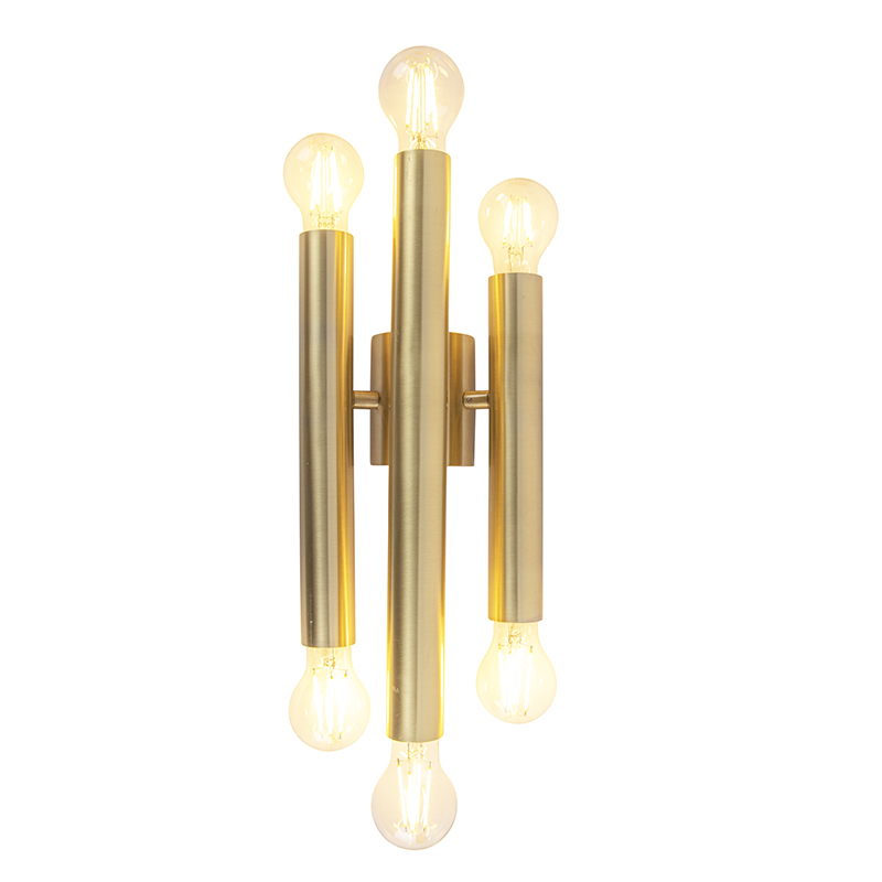 Hotel Chic Wall Lamp Gold 6-Lights - Tubi