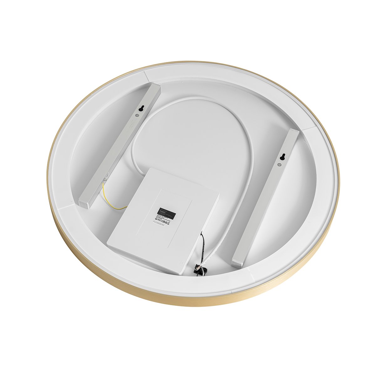 Bathroom mirror gold 70 cm incl. LED with touch dimmer Miral