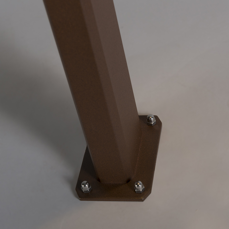 Lampada da esterno intelligente in piedi marrone ruggine 65 cm IP44 con Wifi GU10 - Baleno