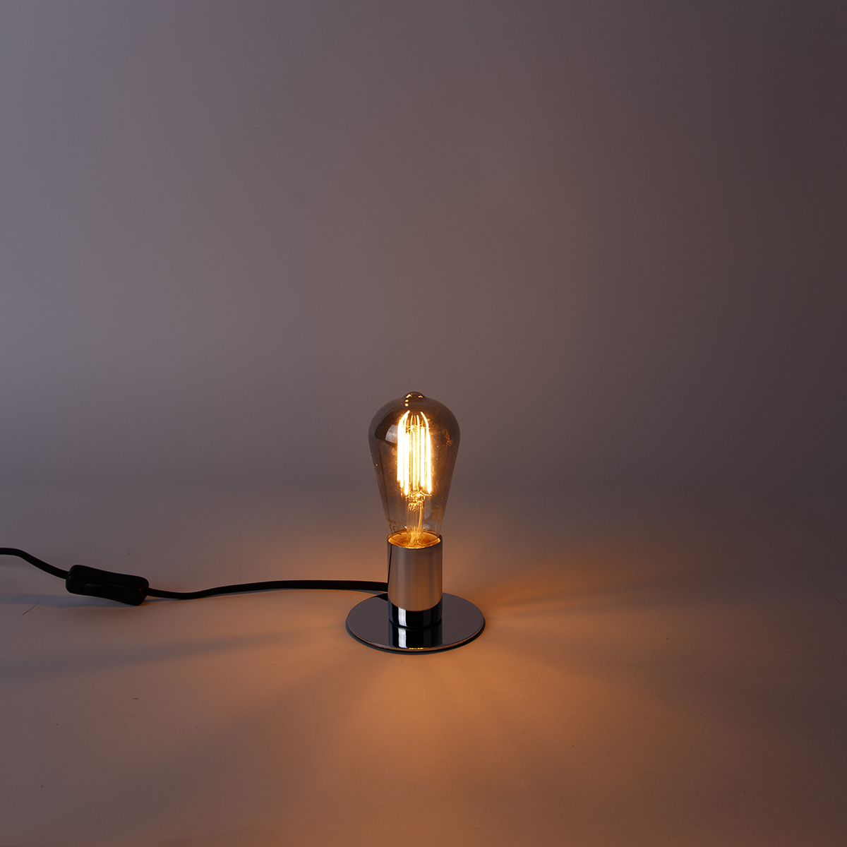 Set de 2 Bombillas LED inteligentes E27 ST64 Ahumado 7W 400lm 1800K