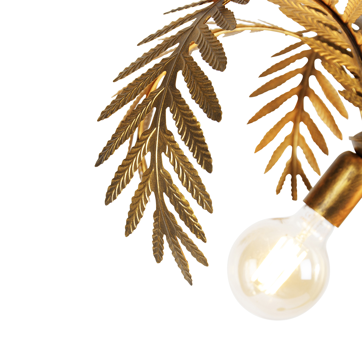 Vintage Stehleuchte gold 2-flammig - Botanica