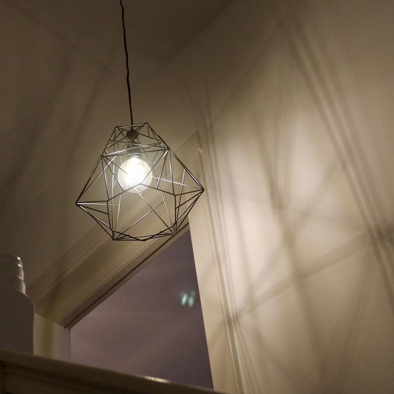 Lampada a sospensione industriale nera - Framework Basic