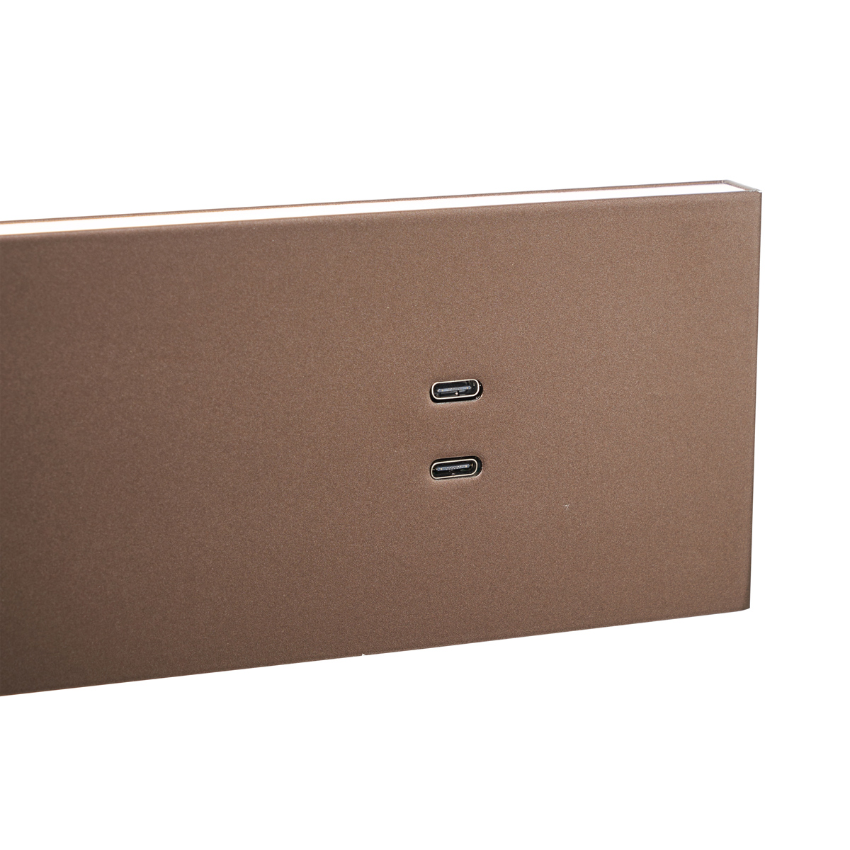 Modern Wall Lamp Dark Bronze Adjustable with USB-C incl. LED - Modric