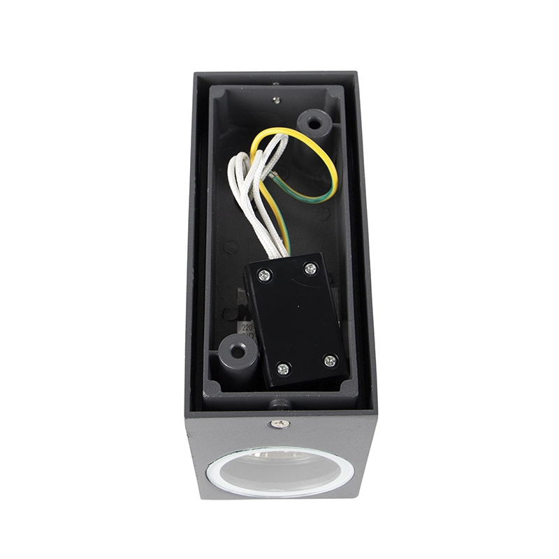 Set of 4 Wall Light Dark Grey 2-Light IP44 - Baleno