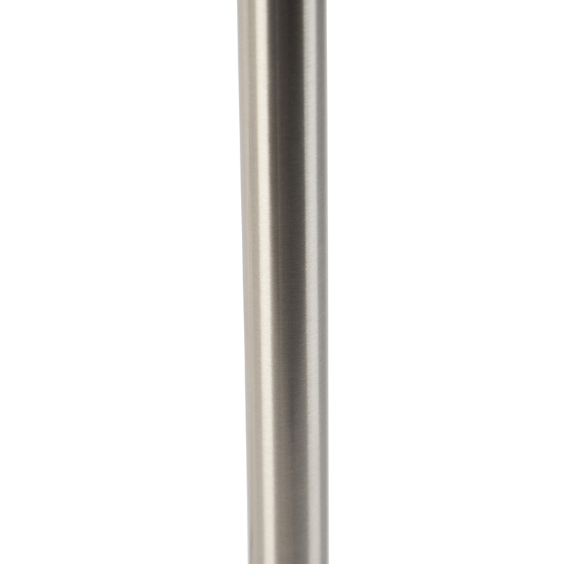Lampada da tavolo classica in acciaio con paralume plissettato bianco 35 cm - Simplo