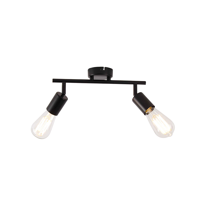 Modern Black Spotlight 2-Light Adjustable - Facil