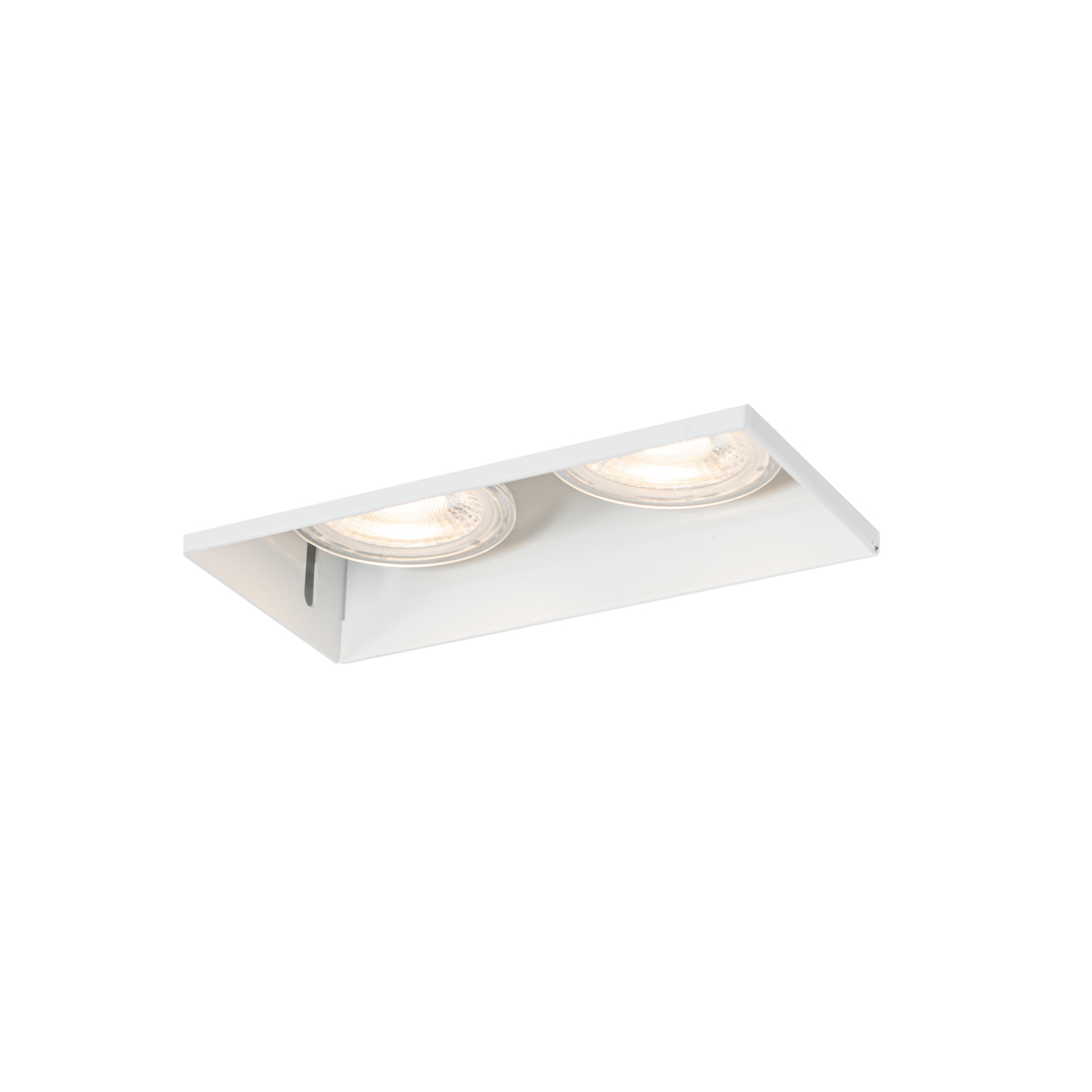 Foco empotrado moderno blanco GU10 sin marco 2 luces - Oneon