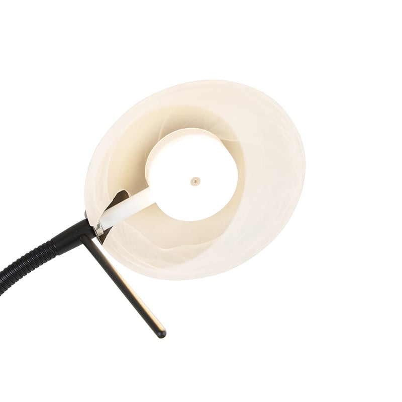 Lámpara pie negra LED y dimmer con lámpara de lectura tenue a cálida - EMPOLI