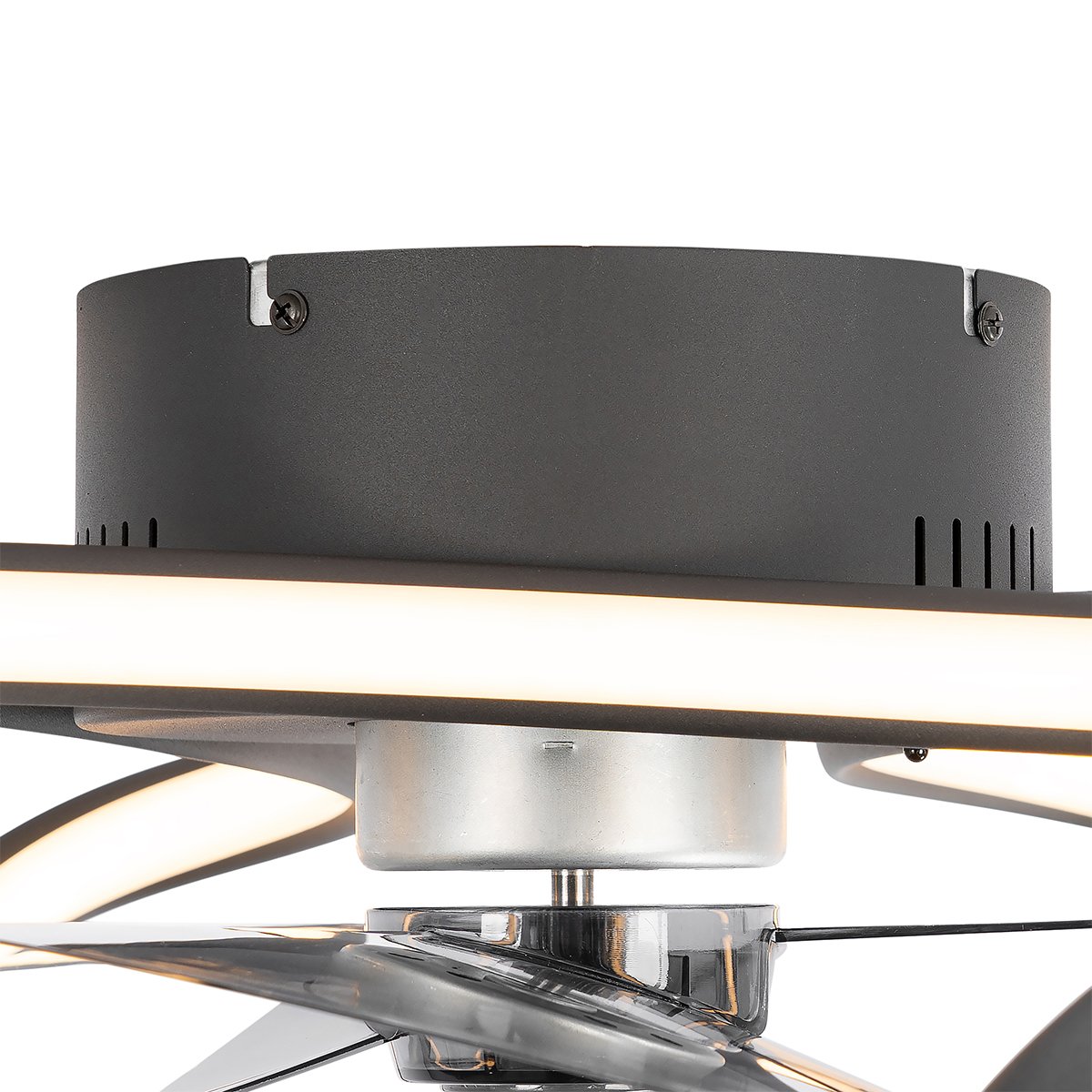 Ceiling Fan Black 55cm incl. LED Dimmable with Remote Control - Mandy