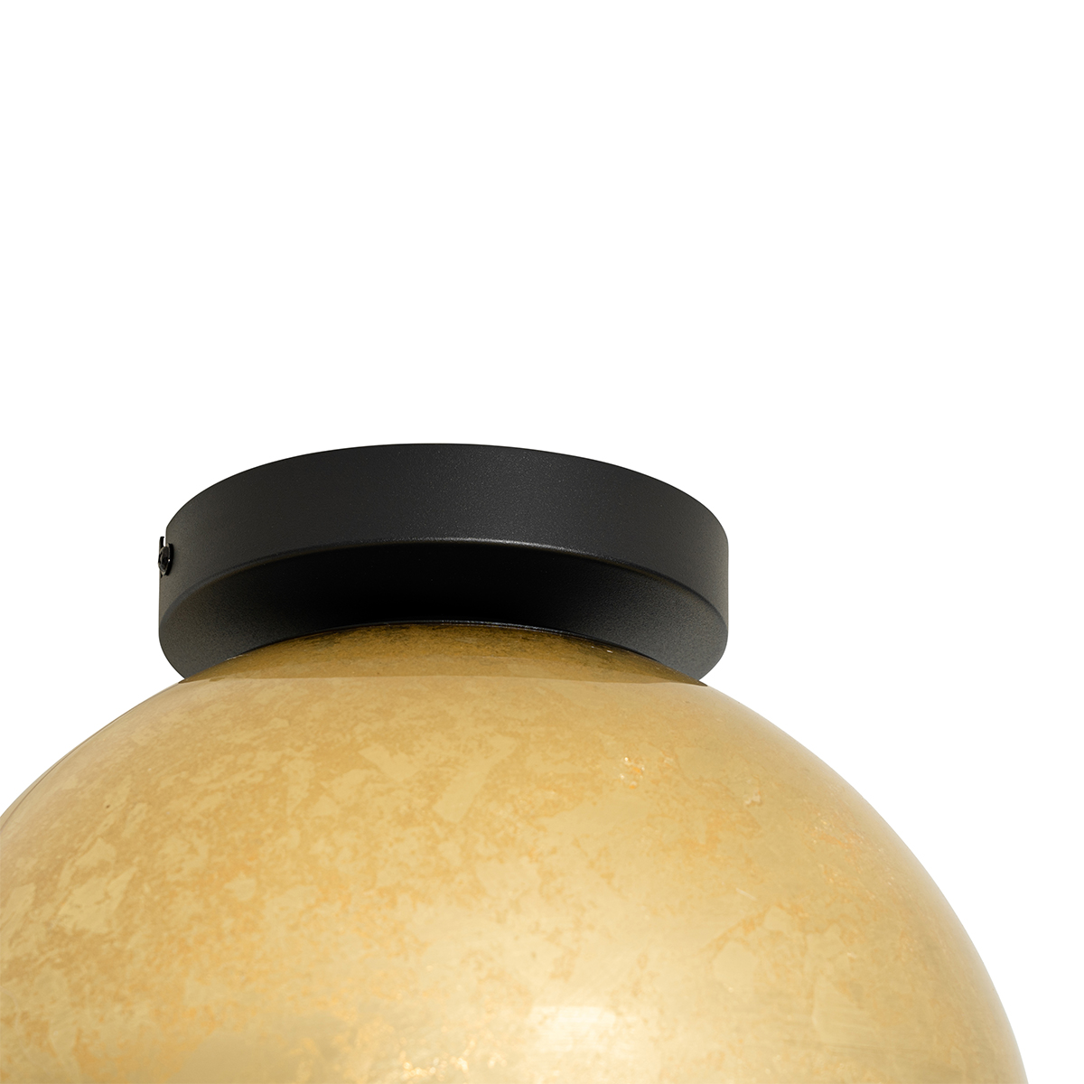Plafón de diseño negro con cristal dorado - Bert